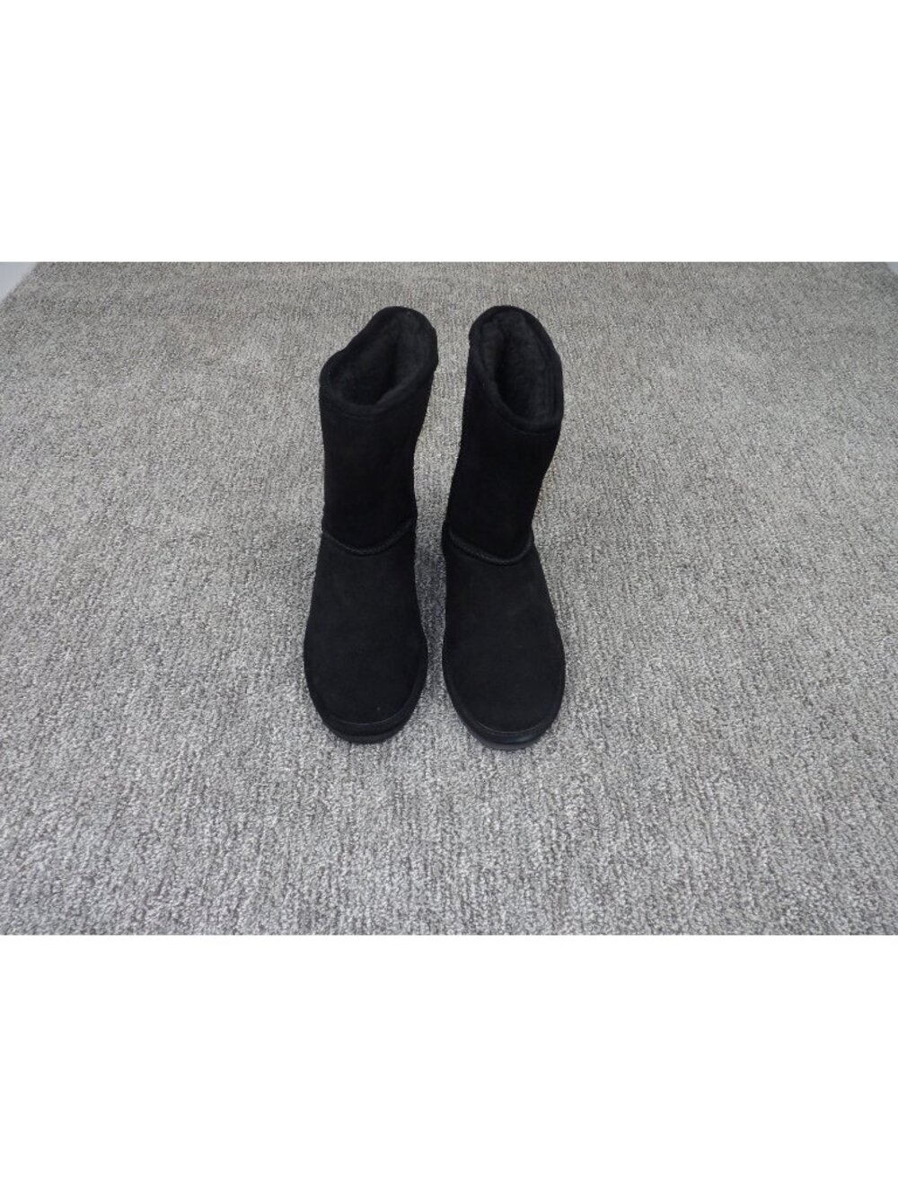 Bearpaw Women's Black Suede Winter Boots Pull-On Flat Heel Comfort Warm 8/9